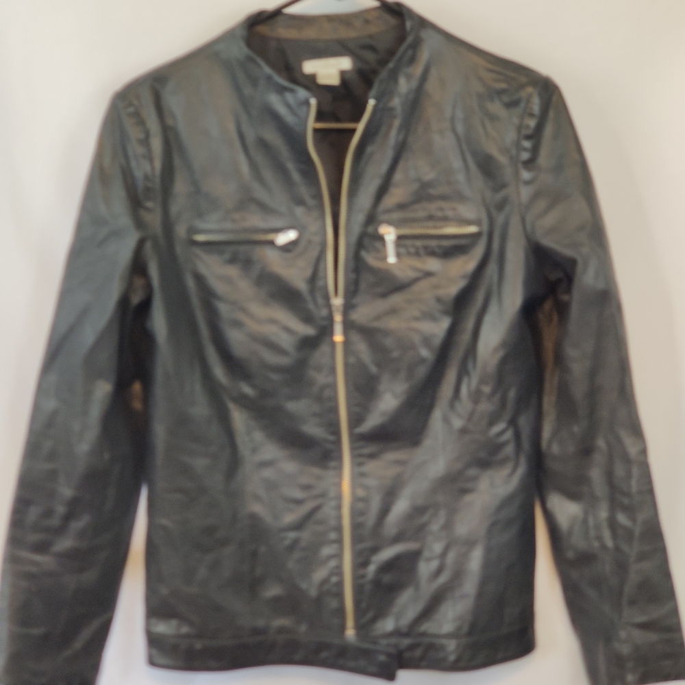 Halogen Genuine Leather Tailored Lined Jacket (Final Price)